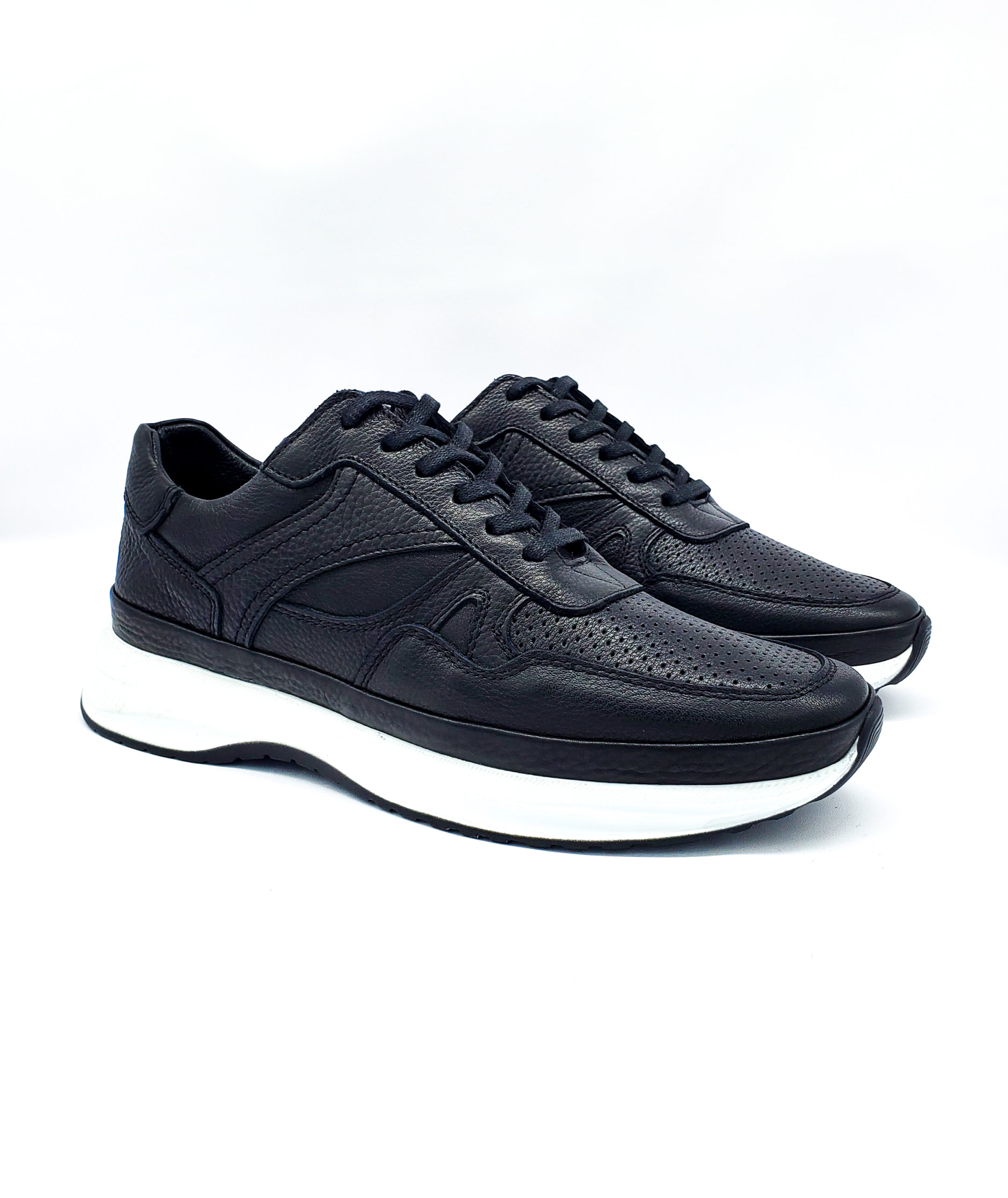 smart leather trainers